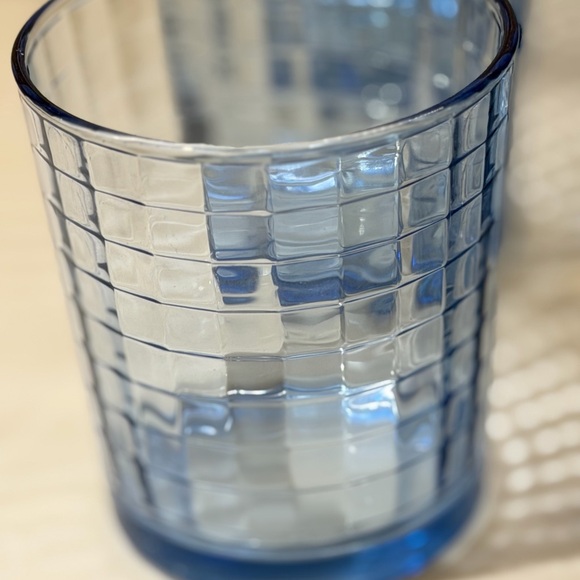 Blue Textured Glass Tumbler Set - Picture 2 of 2